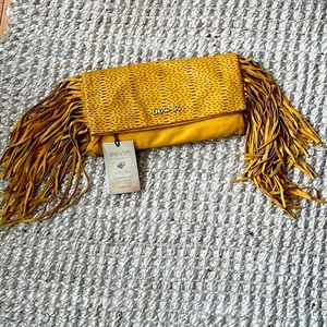 UNOde50 Fringe Clutch Bag